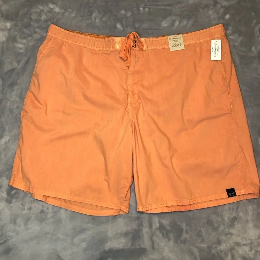 Weatherproof Vintage Men's Swim Trunks with Lining Orange Size XXXXLT NWT